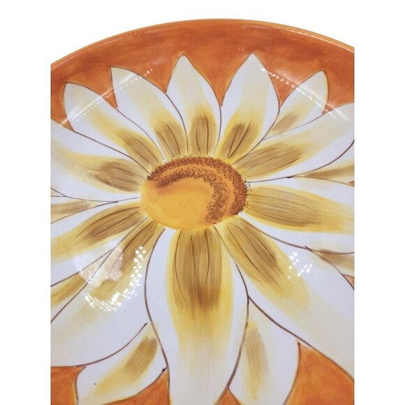 222 Fifth Ceramic Spring Daisy Fruit Salad Serving Bowl Set of 2 - Picture 5 of 13